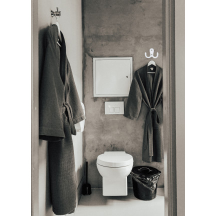 TG67387-1 Garderobenhaken doppelt weißes Metall für Garderobe Garderobe