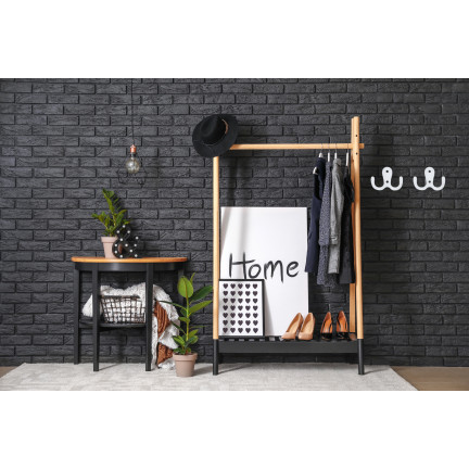 TG67387-1 Garderobenhaken doppelt weißes Metall für Garderobe Garderobe