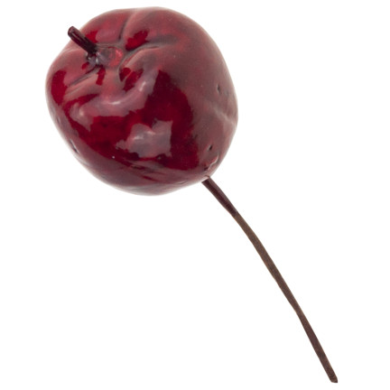 TG69139-4 Goldene Äpfel an Drahtstielen, dekorative Kränze und Gestecke, 8 Stück