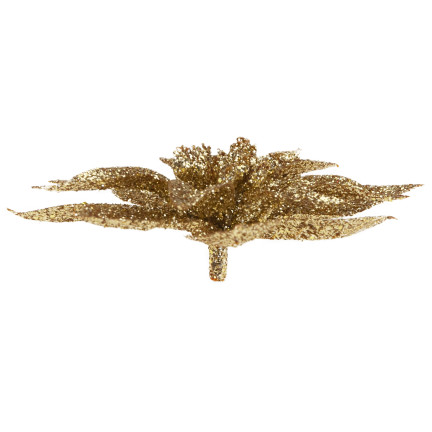 TG69142-3 GOLD GLITTER BLUMEN WEIHNACHTEN DEKORATION SCHILF