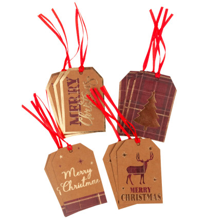 TG69623 WEIHNACHTEN GESCHENKANHÄNGER TAGS 12PCS/PAAR GESCHENK
