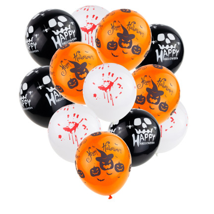 TG70155 HALLOWEEN DEKORATIVES SET GARLANDE LUFTBALLONS TISCHDECKE