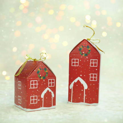TG70168 DIY-Adventskalender: Weihnachtshäuschen und Schachteln zum Befüllen – Set