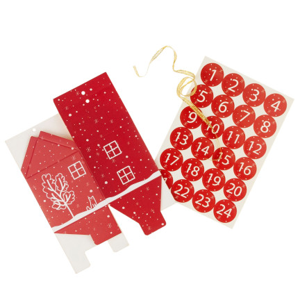 TG70168 DIY-Adventskalender: Weihnachtshäuschen und Schachteln zum Befüllen – Set