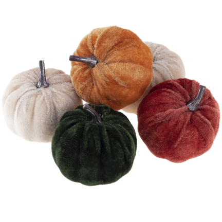 TG70186 Künstliche Kürbisse, 5 Stück, Herbst- und Halloween-Dekoration