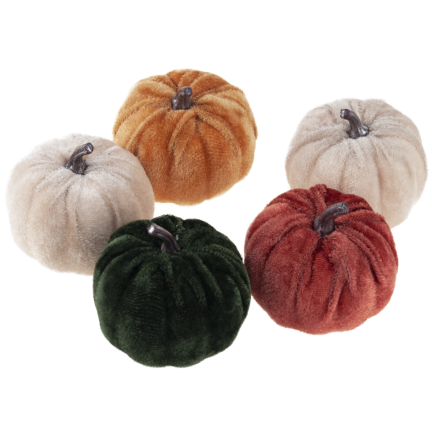TG70186 Künstliche Kürbisse, 5 Stück, Herbst- und Halloween-Dekoration