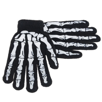 TG70218 HALLOWEEN HANDSCHUHE SKELETT KOSTÜM VERKLEIDUNG UNIVERSAL GRÖSSE