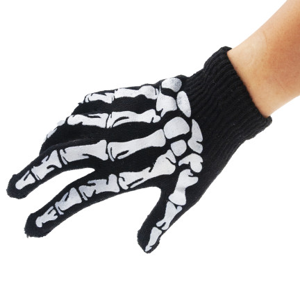 TG70218 HALLOWEEN HANDSCHUHE SKELETT KOSTÜM VERKLEIDUNG UNIVERSAL GRÖSSE