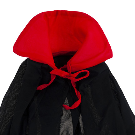Piratenkostüm, schwarz, Kinder-Halloween-Verkleidung, Hut und Umhang, Set