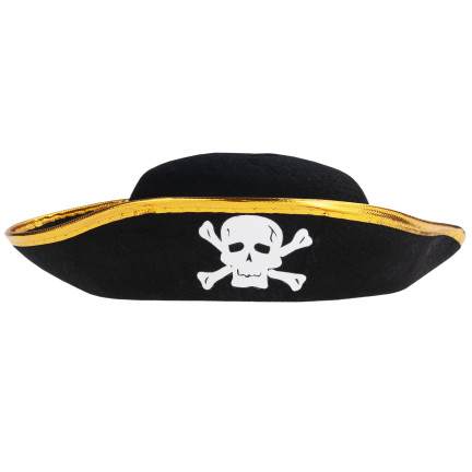 Piratenkostüm, schwarz, Kinder-Halloween-Verkleidung, Hut und Umhang, Set