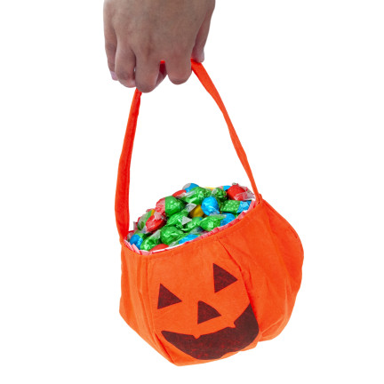 TG70241 KÜRBIS SÜSSIGKEITEN TASCHE HALLOWEEN WADERKO STOFF SÜSSIGKEITEN KORB