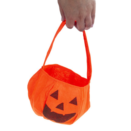 TG70241 KÜRBIS SÜSSIGKEITEN TASCHE HALLOWEEN WADERKO STOFF SÜSSIGKEITEN KORB