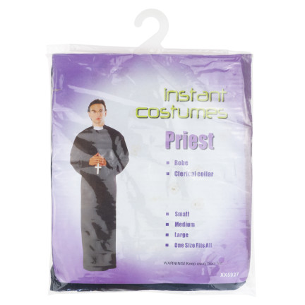 TG70259 PRIESTER KOSTÜM VERKLEIDUNG HALLOWEEN KARNEVAL SOUTANE KLERIKER 