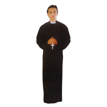 TG70259 PRIESTER KOSTÜM VERKLEIDUNG HALLOWEEN KARNEVAL SOUTANE KLERIKER 