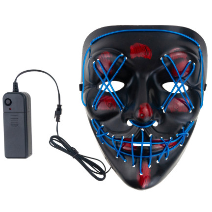 TG70276 LED MASKE LEUCHTET LED HALLOWEEN PARTY SÄUBERN GRUSELIG MIT BATTERIEN