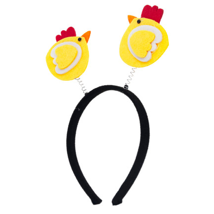 TG70337-1 OSTERN HAAR STIRNBAND HÜHNER HÜHNER FILZ GELB