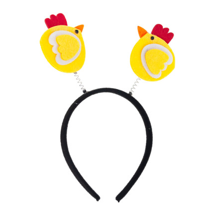 TG70337-1 OSTERN HAAR STIRNBAND HÜHNER HÜHNER FILZ GELB