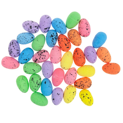 TG70489 Bunte Ostereier, bemalte Eier, 36 Stück, gesprenkelt, Dekoration für den Osterkorb