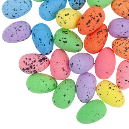TG70489 Bunte Ostereier, bemalte Eier, 36 Stück, gesprenkelt, Dekoration für den Osterkorb