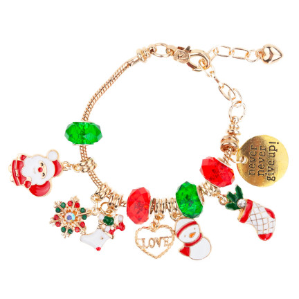 TG70495 ADVENTKALENDER SCHMUCK ARMBAND GESCHENK GOLD ANHÄNGER DIY
