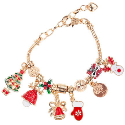 TG70495 ADVENTKALENDER SCHMUCK ARMBAND GESCHENK GOLD ANHÄNGER DIY