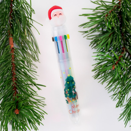 TG70497 FESTLICHE STIFT RENTIER WEIHNACHTSMANN GESCHENK MEHRFARBIG 10IN1
