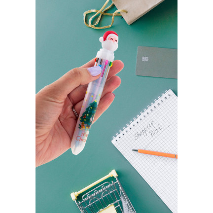 TG70497 FESTLICHE STIFT RENTIER WEIHNACHTSMANN GESCHENK MEHRFARBIG 10IN1