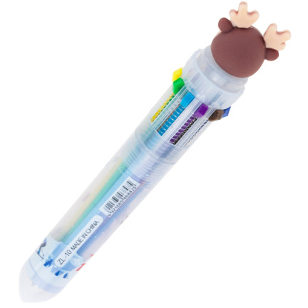 TG70497 FESTLICHE STIFT RENTIER WEIHNACHTSMANN GESCHENK MEHRFARBIG 10IN1