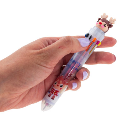 TG70497 FESTLICHE STIFT RENTIER WEIHNACHTSMANN GESCHENK MEHRFARBIG 10IN1