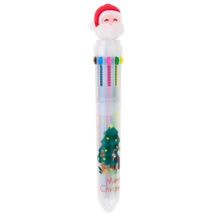 TG70497 FESTLICHE STIFT RENTIER WEIHNACHTSMANN GESCHENK MEHRFARBIG 10IN1
