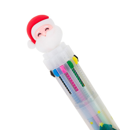 TG70497 FESTLICHE STIFT RENTIER WEIHNACHTSMANN GESCHENK MEHRFARBIG 10IN1
