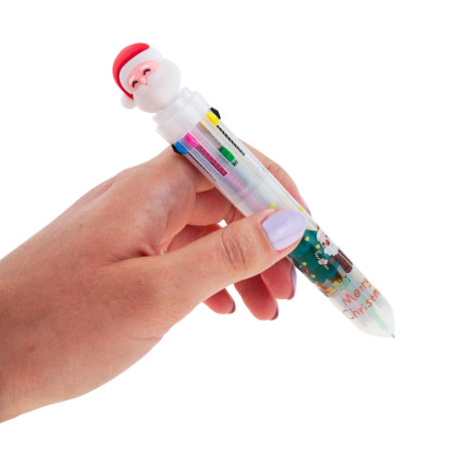 TG70497 FESTLICHE STIFT RENTIER WEIHNACHTSMANN GESCHENK MEHRFARBIG 10IN1