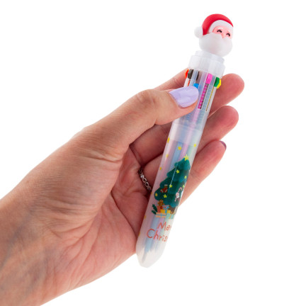 TG70497 FESTLICHE STIFT RENTIER WEIHNACHTSMANN GESCHENK MEHRFARBIG 10IN1