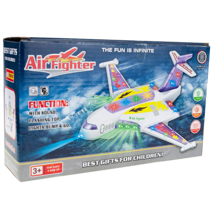 TG71057 – interaktives, fahrendes Flugzeug für Kinder mit LED-Beleuchtung und Sound