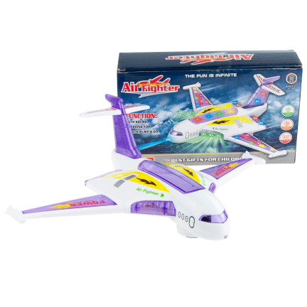 TG71057 – interaktives, fahrendes Flugzeug für Kinder mit LED-Beleuchtung und Sound