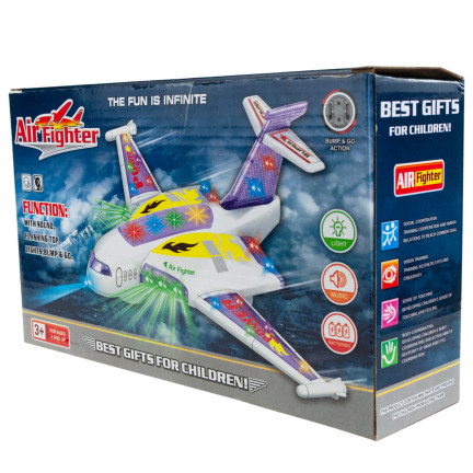 TG71057 – interaktives, fahrendes Flugzeug für Kinder mit LED-Beleuchtung und Sound