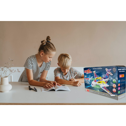 TG71057 – interaktives, fahrendes Flugzeug für Kinder mit LED-Beleuchtung und Sound