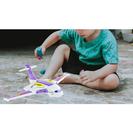 TG71057 – interaktives, fahrendes Flugzeug für Kinder mit LED-Beleuchtung und Sound
