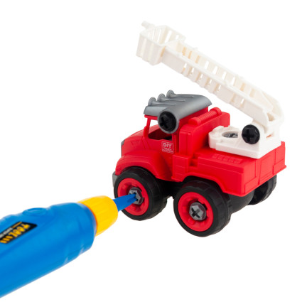 TG71069 Kleiner Feuerwehrmann – Set mit Feuerwehrfahrzeug, Spielzeugautos, Wagen und Zubehör (Helm) – 4-in-1