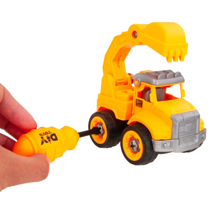 TG71070 BAUFAHRZEUGE BAGGER KRAN MULDENKIPPER BETONMISCHER-SET