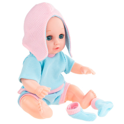 TG71071 Babypuppe, Wiege, Puppenbett, Puppen-Set, Zubehör, Geräusche, Weinen