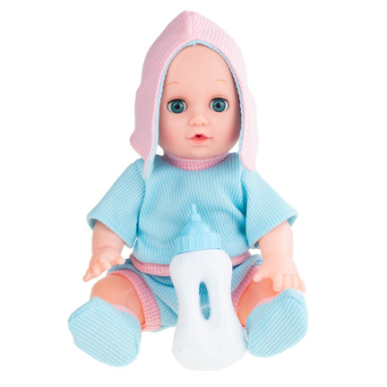 TG71071 Babypuppe, Wiege, Puppenbett, Puppen-Set, Zubehör, Geräusche, Weinen