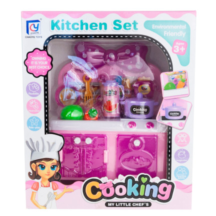 TG71072 Kinderküche mit Spüle, Kochfeld, Topf und Küchenzubehör