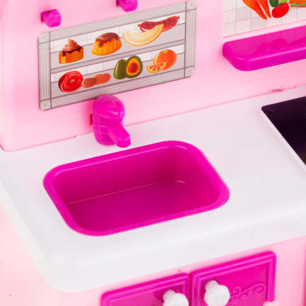 TG71072 Kinderküche mit Spüle, Kochfeld, Topf und Küchenzubehör