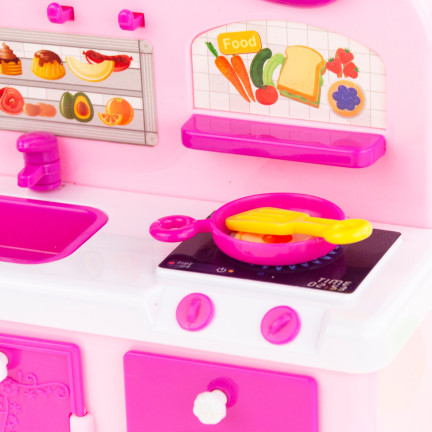 TG71072 Kinderküche mit Spüle, Kochfeld, Topf und Küchenzubehör
