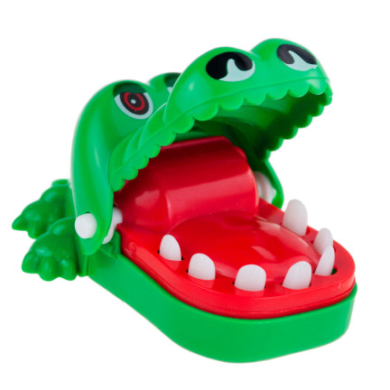 TG71075 MINI-SPIEL KROKODIL KAIMAN KRANK ZU ZAHNEN BEIM ZAHNARZT GESCHENK GRIFF
