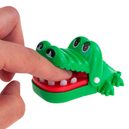 TG71075 MINI-SPIEL KROKODIL KAIMAN KRANK ZU ZAHNEN BEIM ZAHNARZT GESCHENK GRIFF