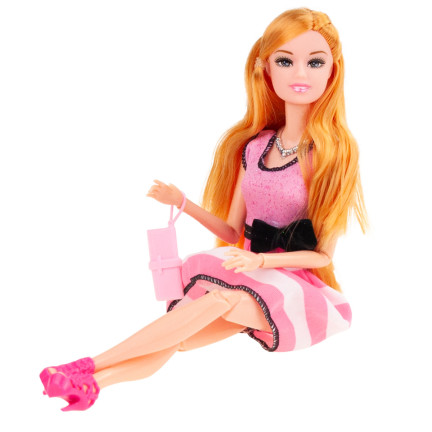 TG71165 PUPPE + PUPPENGARDEROBE + KLEIDUNG SCHUHE GESCHENKSET ZUBEHÖR