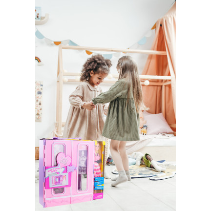 TG71165 PUPPE + PUPPENGARDEROBE + KLEIDUNG SCHUHE GESCHENKSET ZUBEHÖR