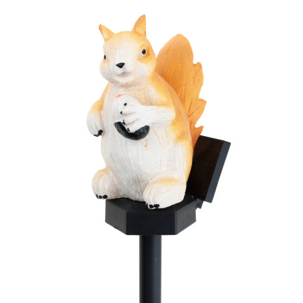 TG71282 SOLAR EICHHÖRNCHEN LAMPE ANGETRIEBEN GARTEN LICHT LED DÄMMERUNG SENSOR SOLAR